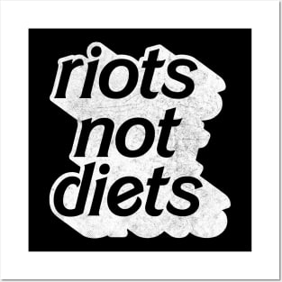 Riots Not Diets - Retro Style Feminist Design Posters and Art